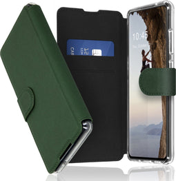 Accezz Hoesje Geschikt voor Samsung Galaxy S20 FE Hoesje Met Pasjeshouder - Accezz Xtreme Wallet Bookcase - Donkergroen