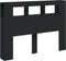 Hoofdeinde met LED 140x18,5x103,5 cm bewerkt hout zwart