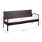 vidaXL - Tuinbank - 3-zits - met - kussens - poly - rattan - bruin