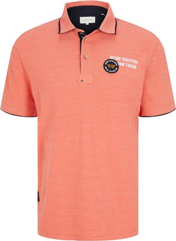 TOM TAILOR decorated polo - Heren Poloshirt - Katoen - Maat XXL