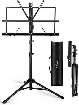 Finesse Muziekstandaard - Opvouwbaar - Verstelbaar 47-95cm - Zwart