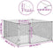 vidaXL - Hondenkennel - voor - buiten - met - deur - 2x2x1 - m - gegalvaniseerd - staal