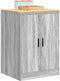 vidaXL - Garagekast - 60x51x85 - cm - massief - grenenhout - grijs - sonoma