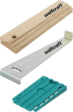 wolfcraft - Laminaat legset - Complete set Laminaat leggen - Laminaat & PVC - Trekijzer - Slaghout - Stelwiggen - 6975000