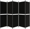 vidaXL - Kamerscherm - met - 5 - panelen - 250x180 - cm - stof - zwart