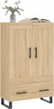 vidaXL - Hoge - kast - 69,5x31x115 - cm - bewerkt - hout - sonoma - eikenkleurig