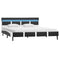 Bedframe met LED kunstleer grijs 120x200 cm