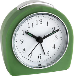 TFA 60.1021.04 - Wekker - Analoog - Quartz - Stil uurwerk "Sweep" - Alarm - Snooze - Achtergrondverlichting - Groen