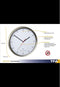 TFA - Analoge Funk-Wandklok mit Edelstahl-Rahmen 60.3521.02 - silber/weiß