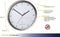 TFA - Analoge Funk-Wandklok mit Edelstahl-Rahmen 60.3521.02 - silber/weiß