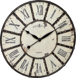TFA - Analoge XXL Wandklok VINTAGE 60.3039.02 - weiß