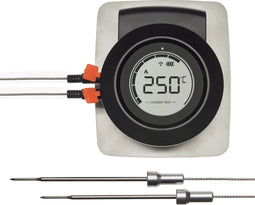 TFA Dostmann 14.1513.01 Barbecuethermometer Alarm, Kabelsensor, Gratis app, Bewaking van kerntemperatuur Burger, Rund,