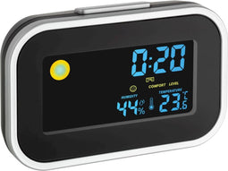 TFA Dostmann 60.2015 Wekker Quartz Zwart, Zilver Alarmtijden: 1