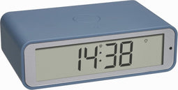 TFA Dostmann 60.2560.06 - Wekker - Digitaal - Zendergestuurd - Alarm - Snooze - Zachte permanente nachverlichting - Cijfers - Blauw