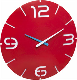 TFA Dostmann 60.3047.05 Wandklok Quartz 35 cm x 3.5 cm Rood