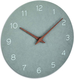 TFA Dostmann 60.3054.10 - Wandklok - Analoog - Rustig loopwerk - Houtlook - Hout - MDF - Betongrijs - 30 cm ø