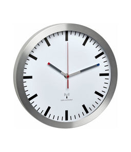 TFA Dostmann 60.3528.02 Wandklok Zendergestuurd 300 mm x 45 mm Aluminium Slepend uurwerk (geluidsloos)