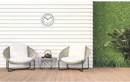 TFA Dostmann 60.3542.02 Wandklok Zendergestuurd 30 cm Wit Geschikt voor vochtige ruimtes, Spatwaterdicht