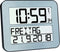 TFA Dostmann 60.4512.54 - Klok - Digitaal - Zendergestuurd - 7 talen - Tweede tijd - Alarm - Snooze - LCD - Zilverkleurig