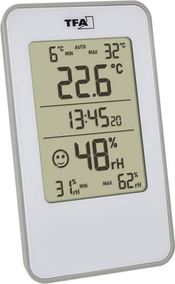 TFA Dostmann Digitales Thermo-Hygrometer Thermo- en hygrometer Wit