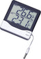 TFA Dostmann Kabelgebonden thermometer Zwart-wit