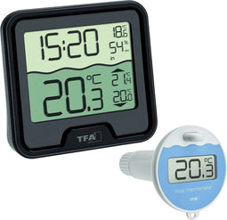 TFA Dostmann Marbella Zwembadthermometer Zwart