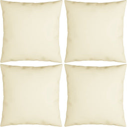 vidaXL - Sierkussens - 4 - st - 50x50 - cm - stof - crèmekleurig