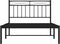 vidaXL - Bedframe - met - hoofdbord - metaal - zwart - 107x203 - cm