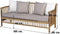 Exotan Bamboo Tuinbank Incl Kussens - Bamboe - Naturel - 86x185x80