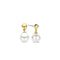 TI SENTO Dames Oorbellen - 925 zilver - Parel met geel verguld - 7912YP