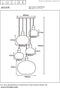 Lucide JULIUS - Hanglamp - 5xE27 - Dimbaar - Fumé