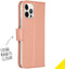 Accezz iPhone 12 - Flip cover - Krasbestendig Schokbestendig - Rosé Goud