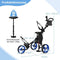 COSTWAY Golftrolley - Inklapbaar golfcaddy - Verstelbare handgreep en zitting - Aluminium