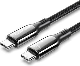 Vention CTKBAV - USB-C Kabel - 1,2 m - 100 W Power Delivery - Zwart