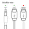 imoshion USB-C naar AUX Kabel - 8.6 centimeter - 3.5mm Audio Kabel - Wit
