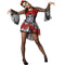 TecTake Danseres - Halloweenkostuum - Skeletprint en Kant - Rood - Maat L