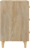 vidaXL - Nachtkastje - 40x40x66 - cm - bewerkt - hout - sonoma - eikenkleurig