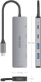 AISENS ASUC-5P028-GR - Laptop dock & poortreplicator - USB 3.2 Gen 1 Type-C 4K Ultra HD - Grijs