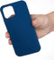 Lunso - Softcase Backcover hoes - Geschikt voor iPhone 13 Mini - Blauw