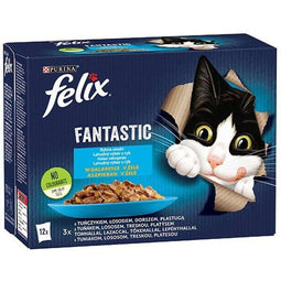 Kattenvoer Purina Fantastic Zalm Tonijn Kabeljauw 12 x 85 g