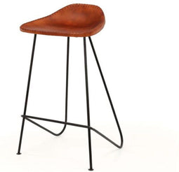 Barstoel vintage leder | Bruin (set van 4)