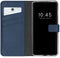 Selencia iPhone 13 Pro - Echt Lederen Bookcase - 3 Pashouders - Blauw