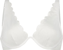 Hunkemöller Scallop - Dames Bikinitop Niet-voorgevormd met Beugel - Wit - maat 80A