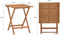 FSC Acacia Wood Set - samengesteld uit een vierkante tafel en 2 -opvouwbare stoelen