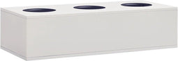 vidaXL - Kantoorbloembak - 90x40x23 - cm - staal - lichtgrijs