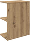 vidaXL - Nachtkastjes - 2 - st - 46,5x29x61 - cm - bewerkt - hout - artisanaal - eiken