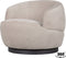 BePureHome Woolly Draaifauteuil - Ribstof - Natural - 71x84x88