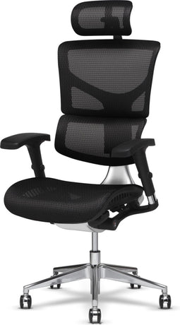 X-Chair bureaustoel X2 Zwart met hoofdsteun