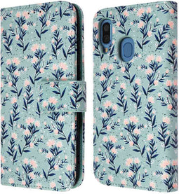 imoshion Hoesje Geschikt voor Samsung Galaxy A40 Hoesje Met Pasjeshouder - imoshion Design Bookcase smartphone - Blauw / Blue Flowers