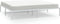vidaXL - Bedframe - metaal - wit - 180x200 - cm